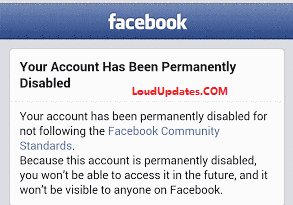 permanent disabled facebook account