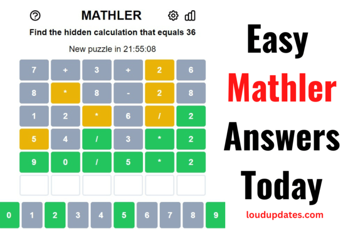 Mathler Answers
