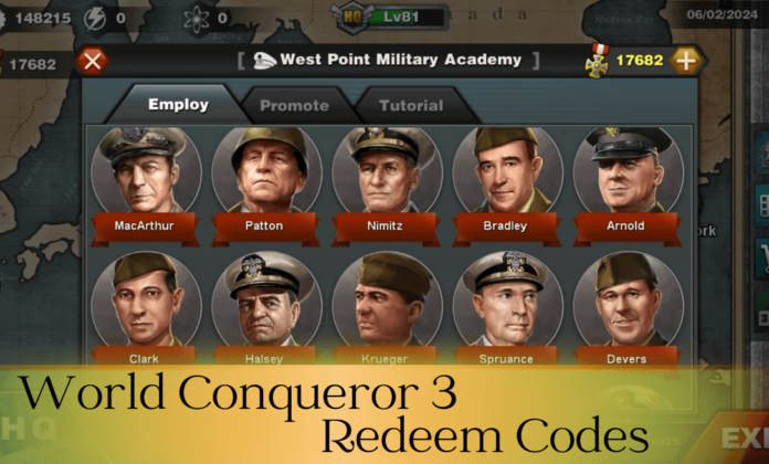 world conqueror 3 redeem codes