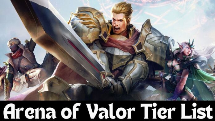 arena of valor tier list